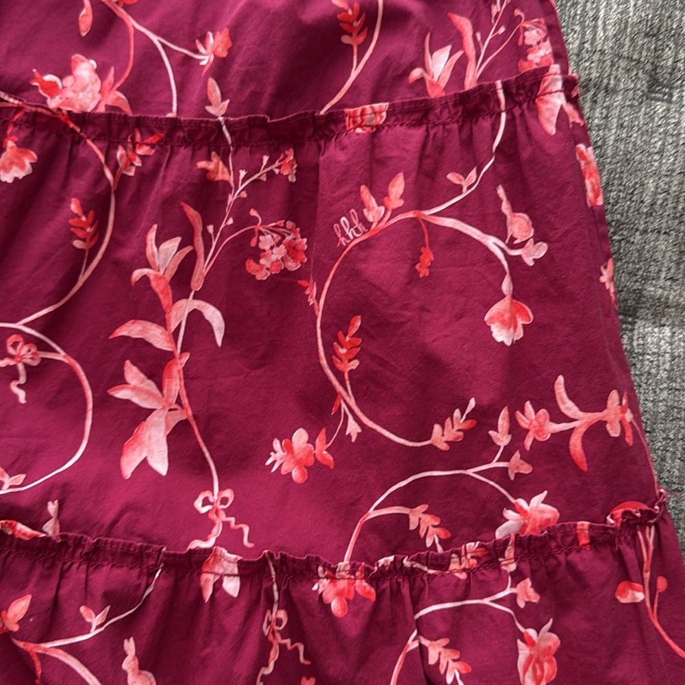 Hill House Nesli Nap Dress in Burgundy Botanical - Picture 6 of 6